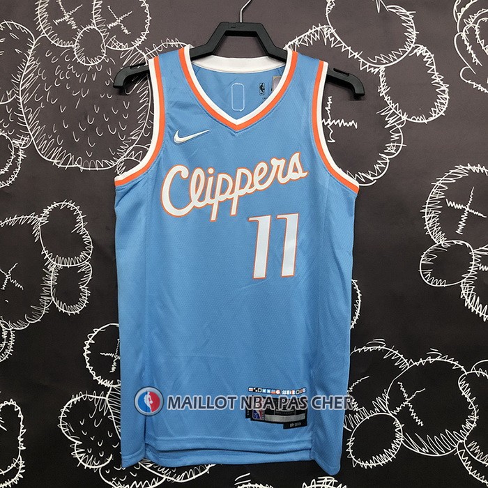 Maillot Los Angeles Clippers John Wall NO 11 Ville 2021-22 Bleu